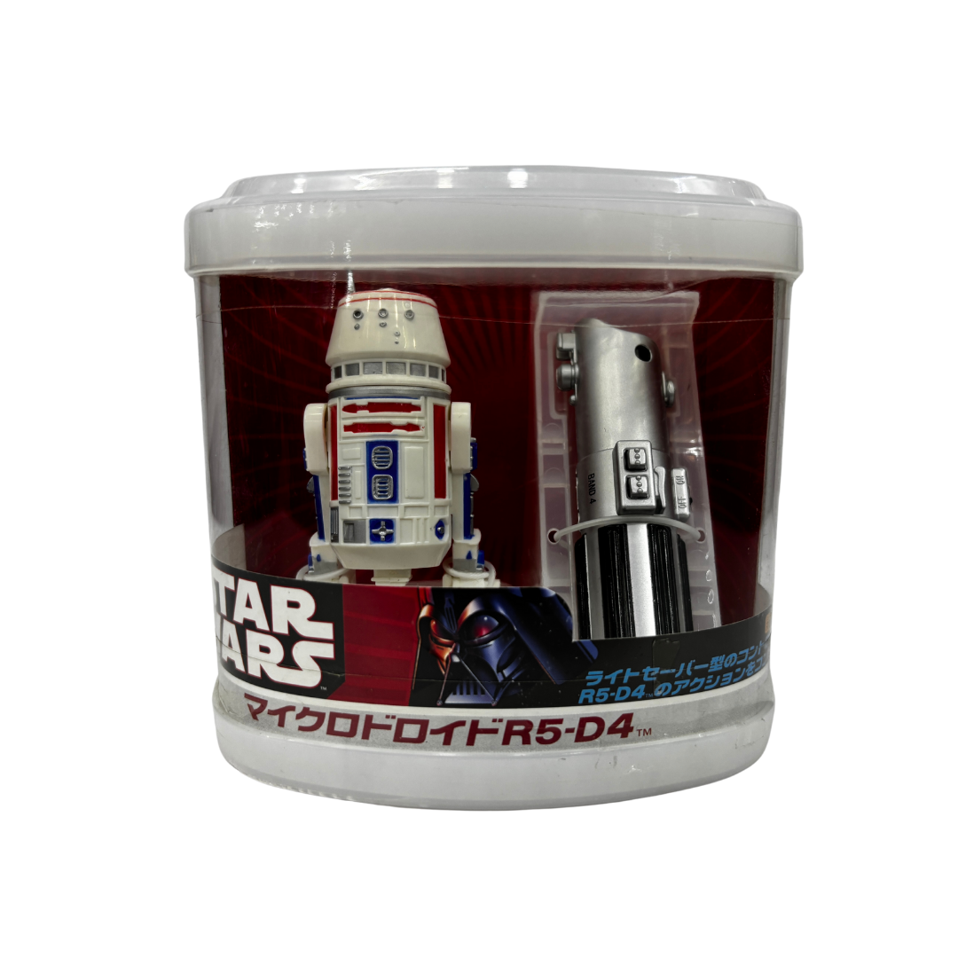 R5-D4
Mini Droide - R/C
Edición Especial "Japan Star Wars Celebrations 2007"
Material: Plástico
Tamaño: 10 cm
Año: 2007
Marca: Star Wars
Condición: Nuevo