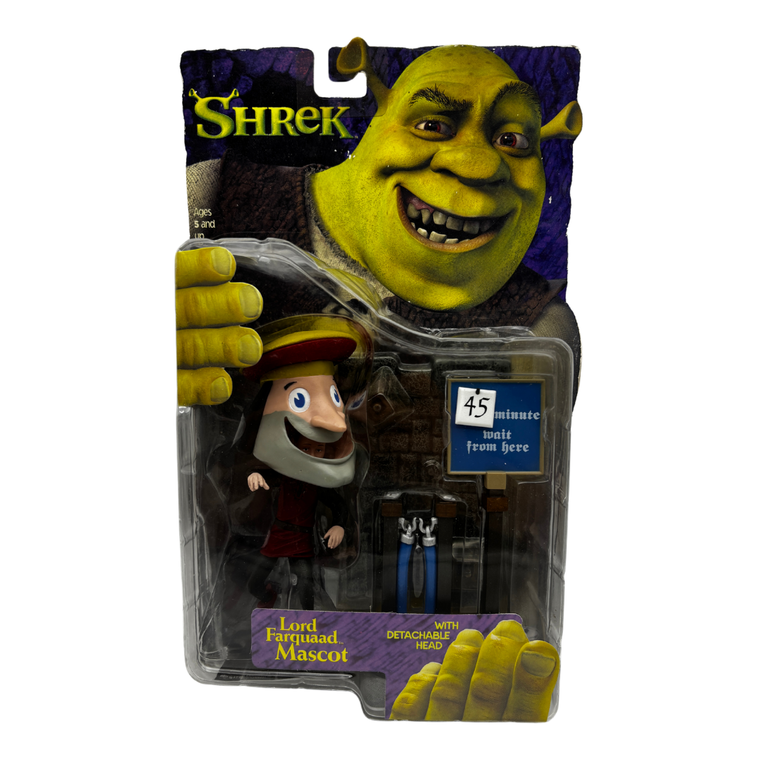 Lord Farquaad Mascot - Shrek
Material: Plástico
Tamaño: 16 cm
Año: 2001
Marca: McFarlane Toys
Condición: Nuevo